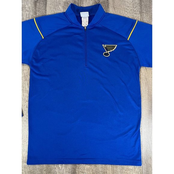St. Louis Blues * NHL * 1/4 Zip Pullover * Blue * Long Sleeve * Men's Size Med - Picture 5 of 11
